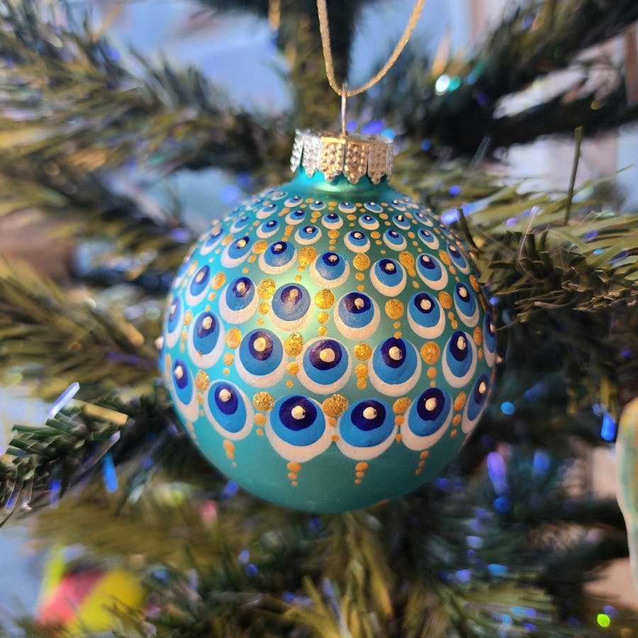 Kalindi Kunis Blue Peacock Ornament #1 by Holiday Ornaments