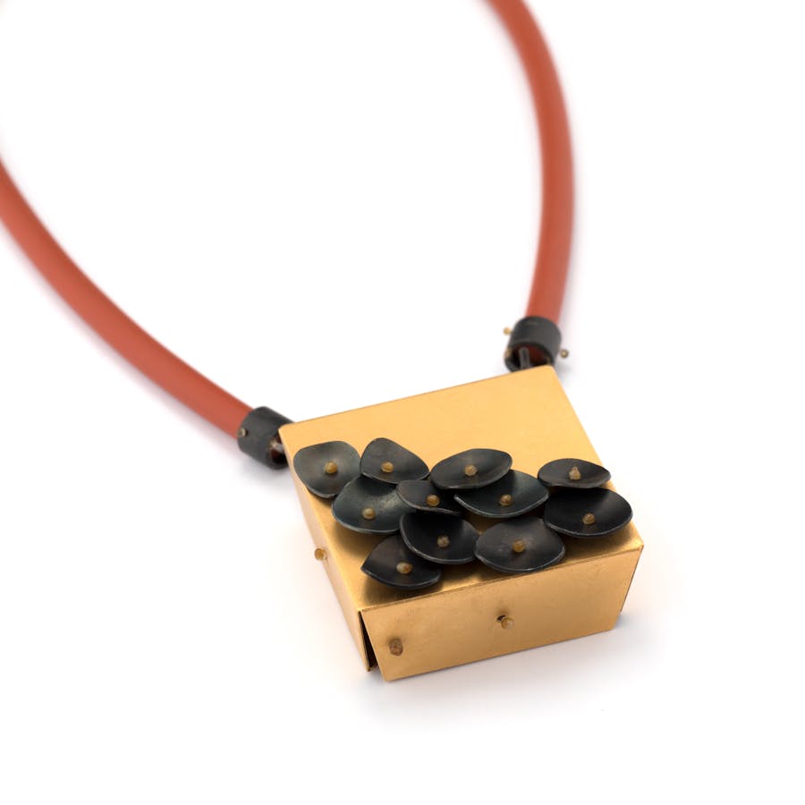 Maia leppo Gold Box Necklace