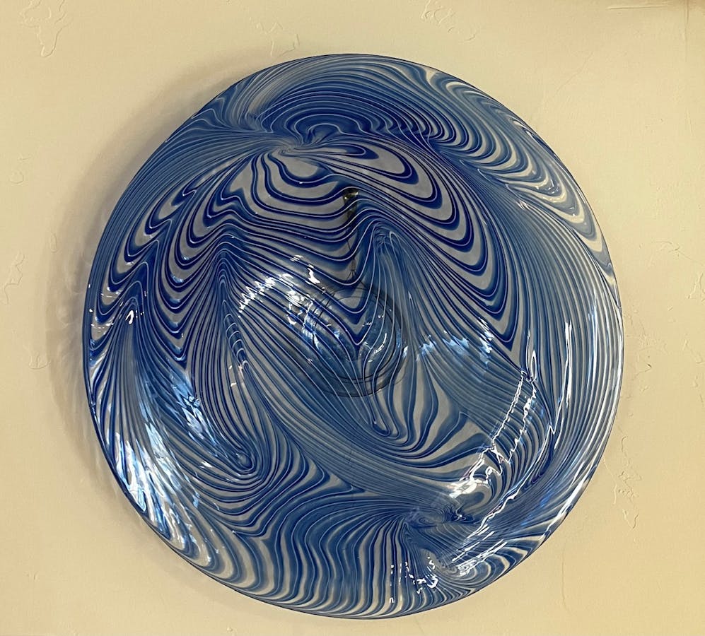 Tidal Movement Wall Plate-Med Blue  by Matthew Stern