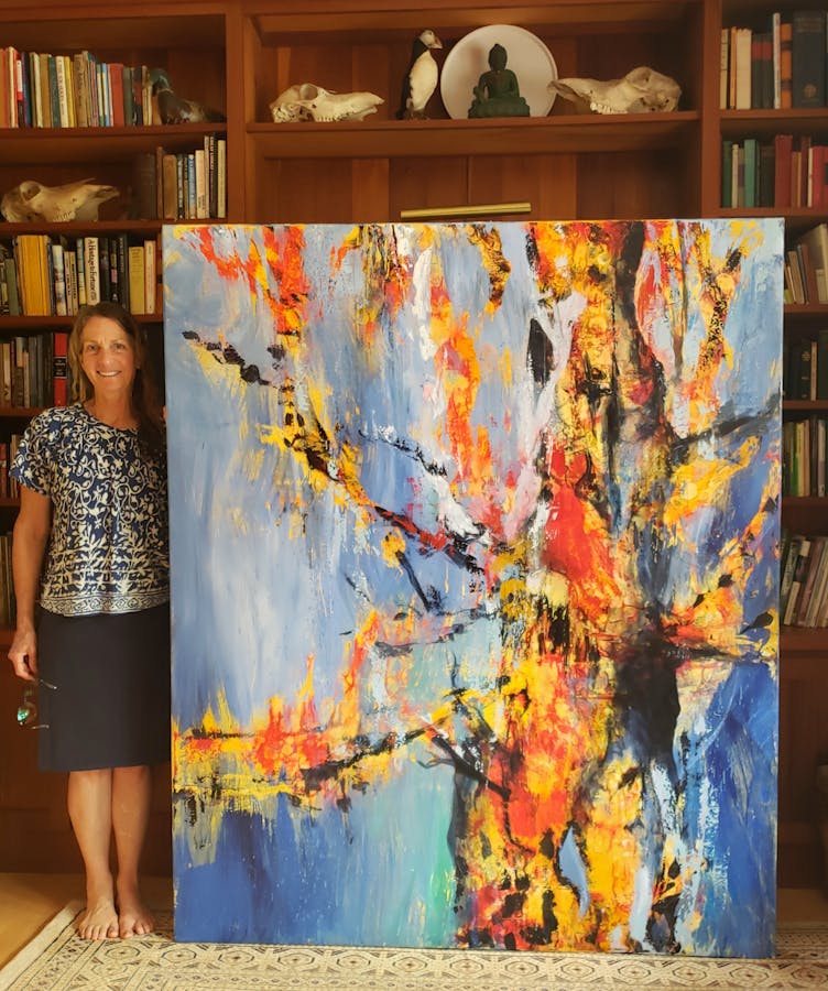 Painting by Gretchen Allison